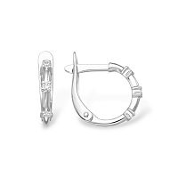Серьги серебряные с фианитами