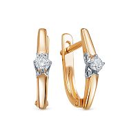 Серьги золотые с бриллиантами