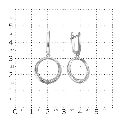 Серьги белое золото с бриллиантами фото 2 Серьги белое золото с бриллиантами фото 2