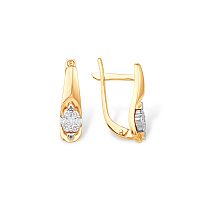 Серьги золотые с бриллиантами