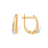 Серьги золотые с бриллиантами