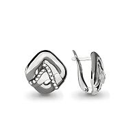 Серьги серебряные с фианитами