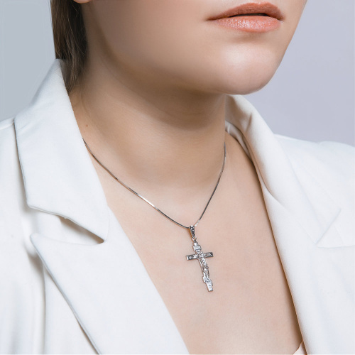 Подвеска крест белое золото фото 2 Подвеска крест белое золото фото 2