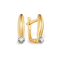 Серьги золотые с бриллиантами