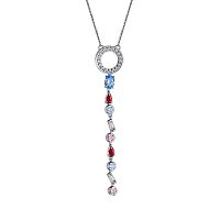Колье серебряное с фианитами SWAROVSKI